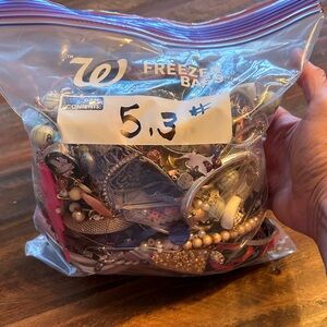 5 Pounds of Assorted Junk Jewelry For Crafting